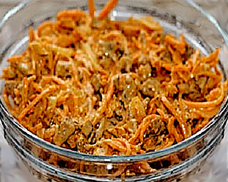 Салат из печени говяжьей с морковью по-корейски и арахисом